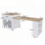 Îlot de cuisine extensible avec table de salle à manger, armoire et 2 tiroirs-684152544