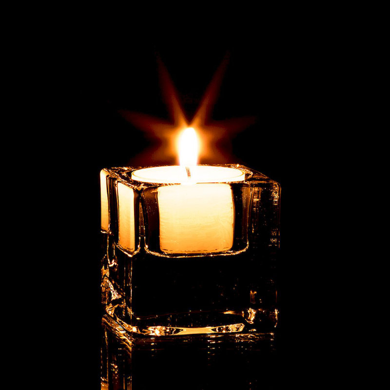 2'' H Glass Tabletop Tealight Holder