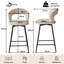 Swivel Upholstered Bar Stool with Iron Frame-449524776
