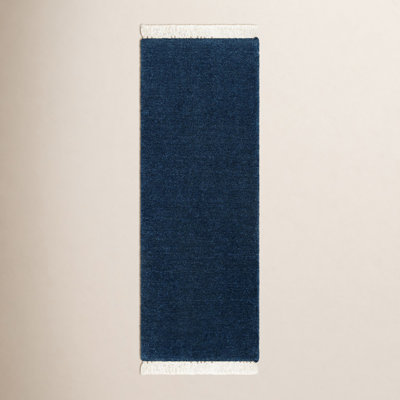 Clio Hand Loomed Wool Midnight Blue Rug