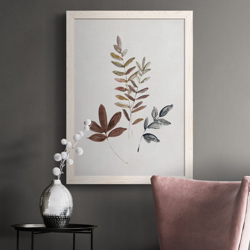 Fagundes Autumn Leaves II, reproduction d'art sur toile, Blanc, H 43,5 po x l 31,5 po x P 1 po