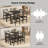 5 Piece Extendable Dining Set, 47”- 63” Extendable Dining Table With 4 Chairs, Kitchen Table Set With Mdf Wood Board And Metal Frame, For Small Space, Black-185200488