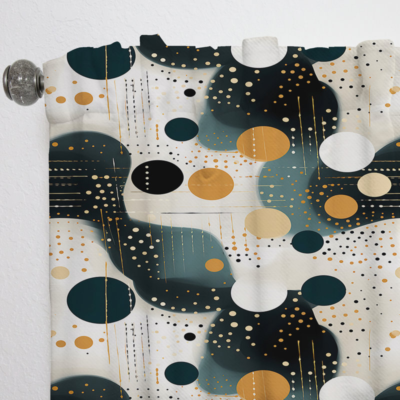 Motif industriel chic à pois I - Rideau abstrait - Rideau obscurcissant - 1 panneau, L 52 po x L 63 po