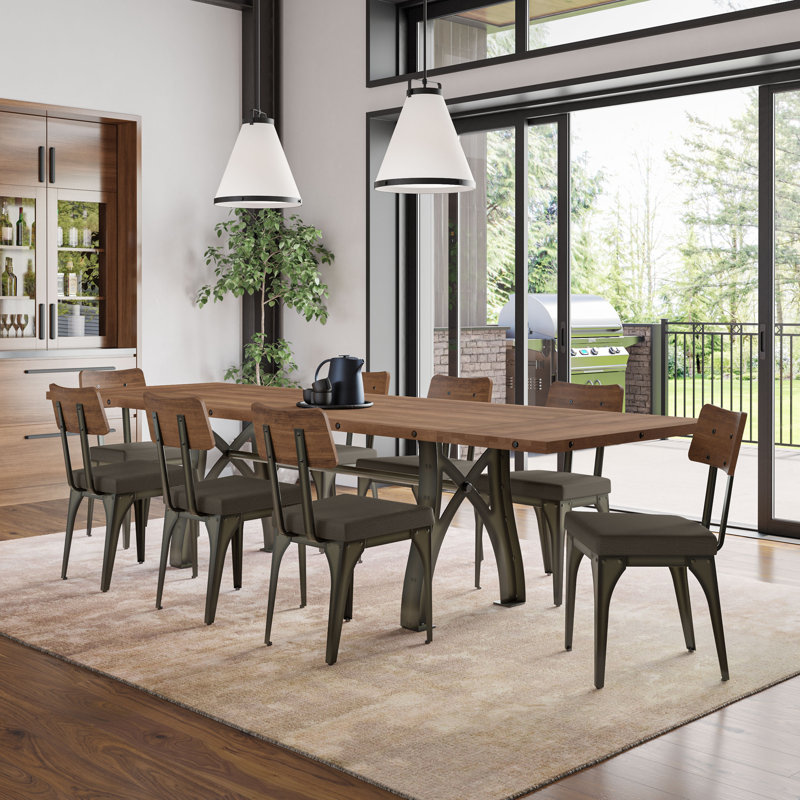Kusum Extendable Table And Symmetry Chairs 9-Piece Dining Set