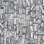 Nostalgie Block Letters Design Wallpaper Roll-28969893