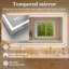 Miroir de salle de bain mural en cristal poli à lumière DEL sans brouillard TMMV l 60 po x H 36 po-1843092026