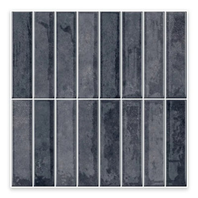 10-pack Slate Grey 12×12 Inch Industrial Style 3d Self-adhesive Backsplash Wall Tiles, Waterproof Heat Resistant For Kitchen Basement Office Laundry Room (covers 5 Sq Ft)