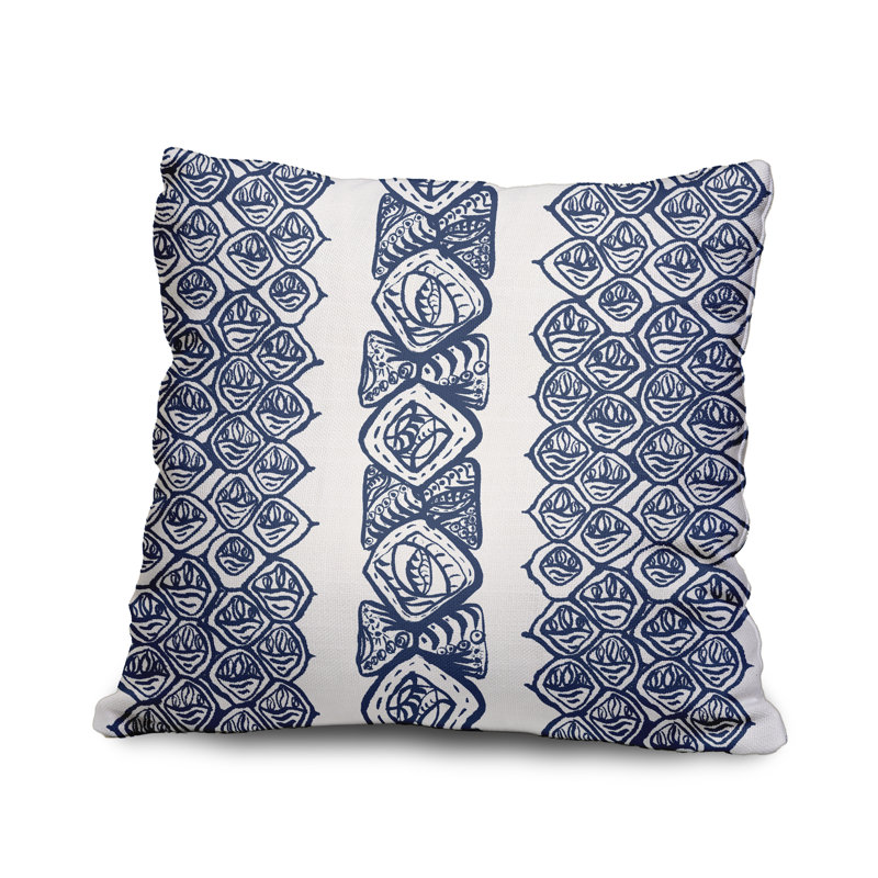 Rectangular Cotton Pillow Cover & Insert, 20" x 20", Blue