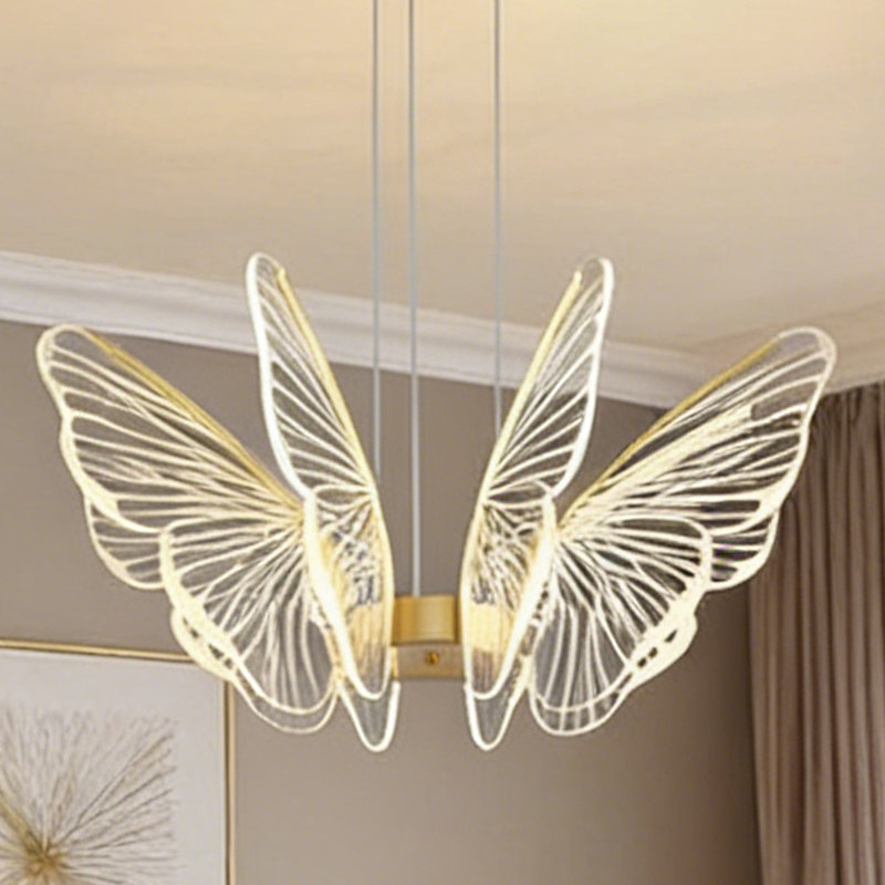 Modern Butterfly Wing Chandelier With Led Lighting
