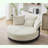 52.75'' Oversized Round Swivel sofa-963571761