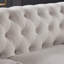 Canapé Chesterfield en tissu beige (beige)