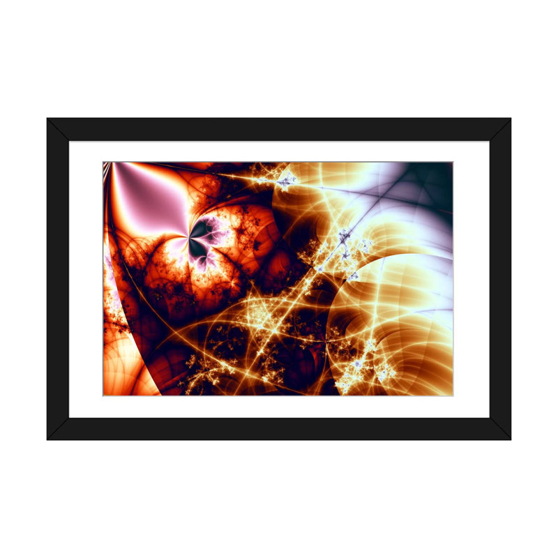 «Digital Electric Charge», impression sur toile, H 16 po x l 24 po x P 1 po, Papier d'art encadré noir, Blanc