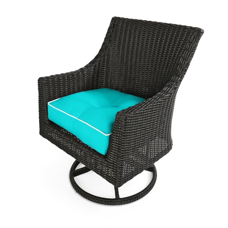 Wendin Outdoor 5'' Bench Seat Cushion, Turquoise