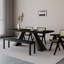 Table de salle à manger rectangulaire noire-635712115
