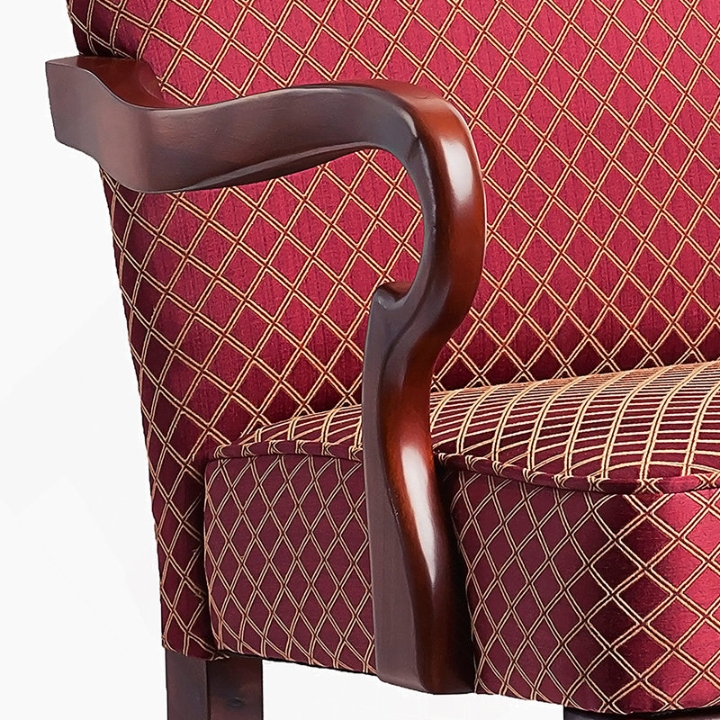 Fauteuil à col-de-cygne rouge
