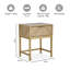 Ducie 40cm W Metal Bedside Table