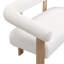 Causeuse ronde avec accoudoirs (beige et naturel)