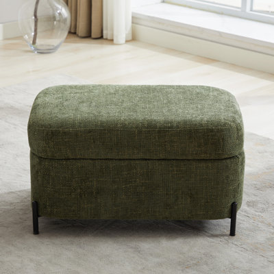 Repose-pieds caché au design moderne en chenille pour des espaces de vie confortables