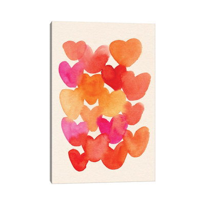 Hearts 1 Piece Wall Art on Canvas