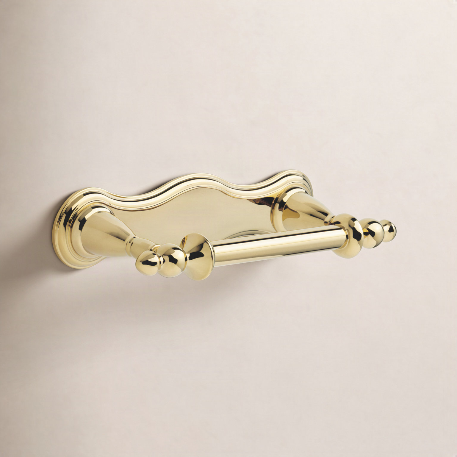 Victorian Toilet Paper Holder, Brilliance Polished Brass