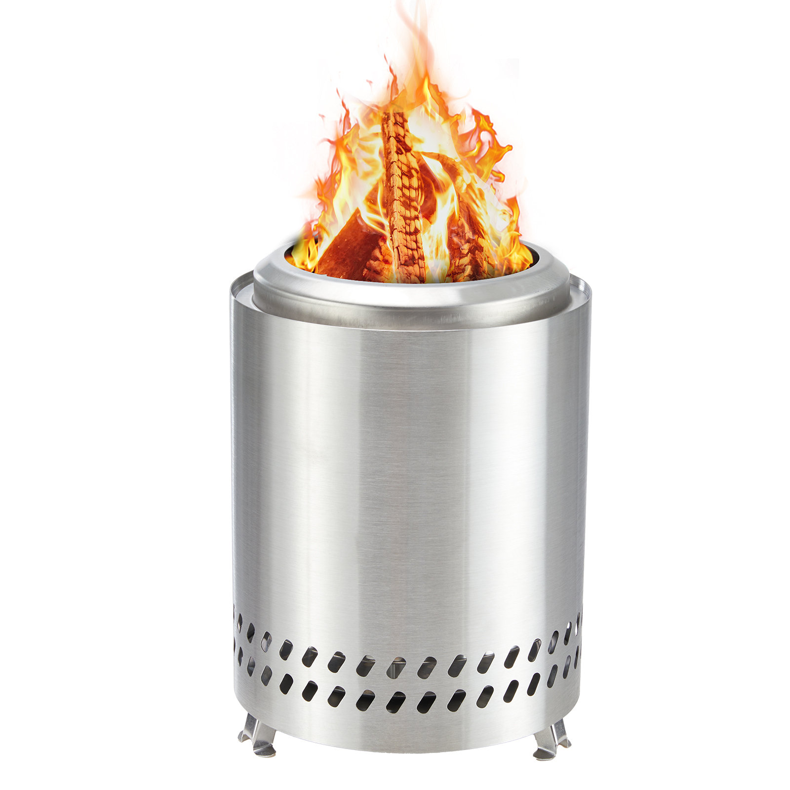 Ebern Designs Stainless Steel Smokeless Fire Pit with Bag, Portable Low