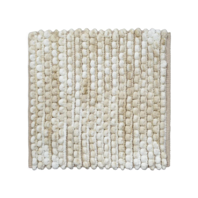 Rylann Marble Square Bath Mat, Beige
