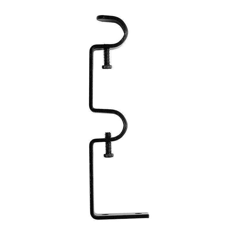 Pershing Zinc Cast 2'' Mounting Bracket, Black, 7" H x 2" W x 1" D
