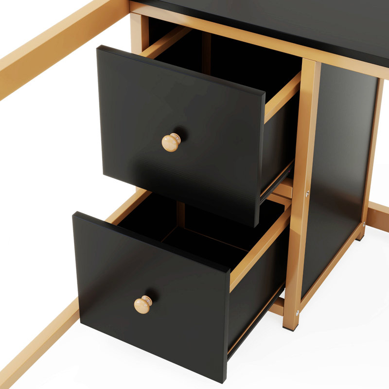 Antwon Bed, Gold/Black