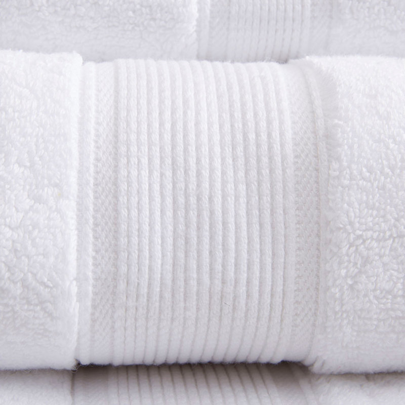 100% Cotton 8 Piece Antimicrobial Towel Set, White