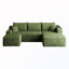 Canapé modulaire rembourré en U avec repose-pieds-130622444-130622445