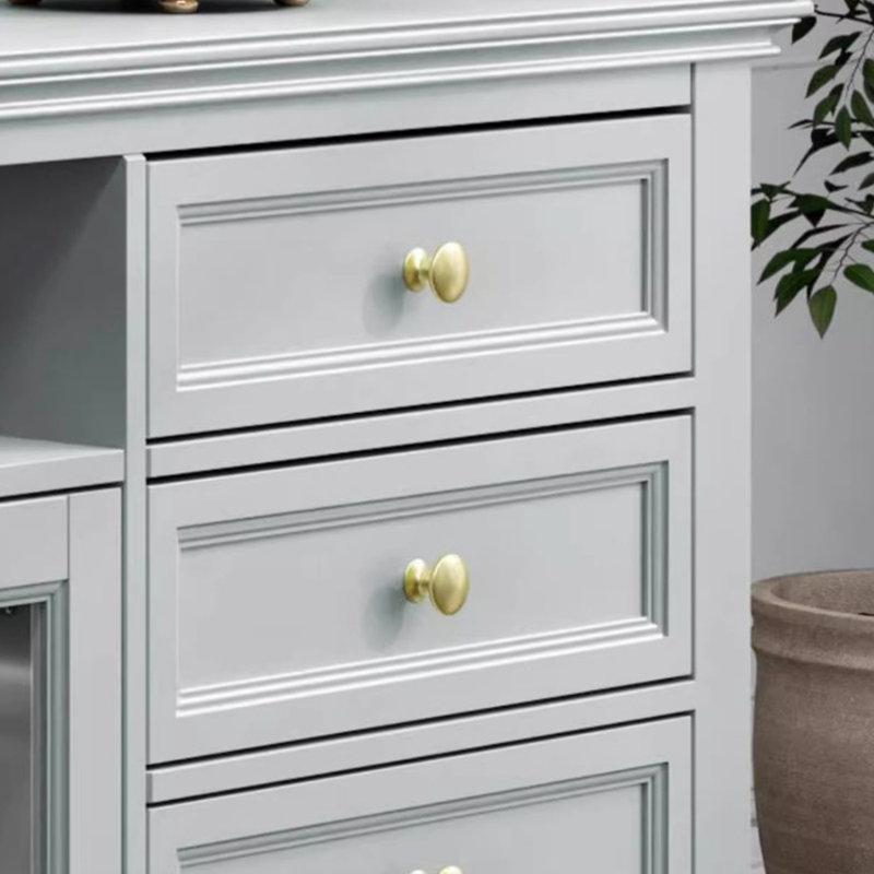 Light luxury design sense solid wood TV cabinet, Blue, 25.98”H x 86.61”L x 15.74”W