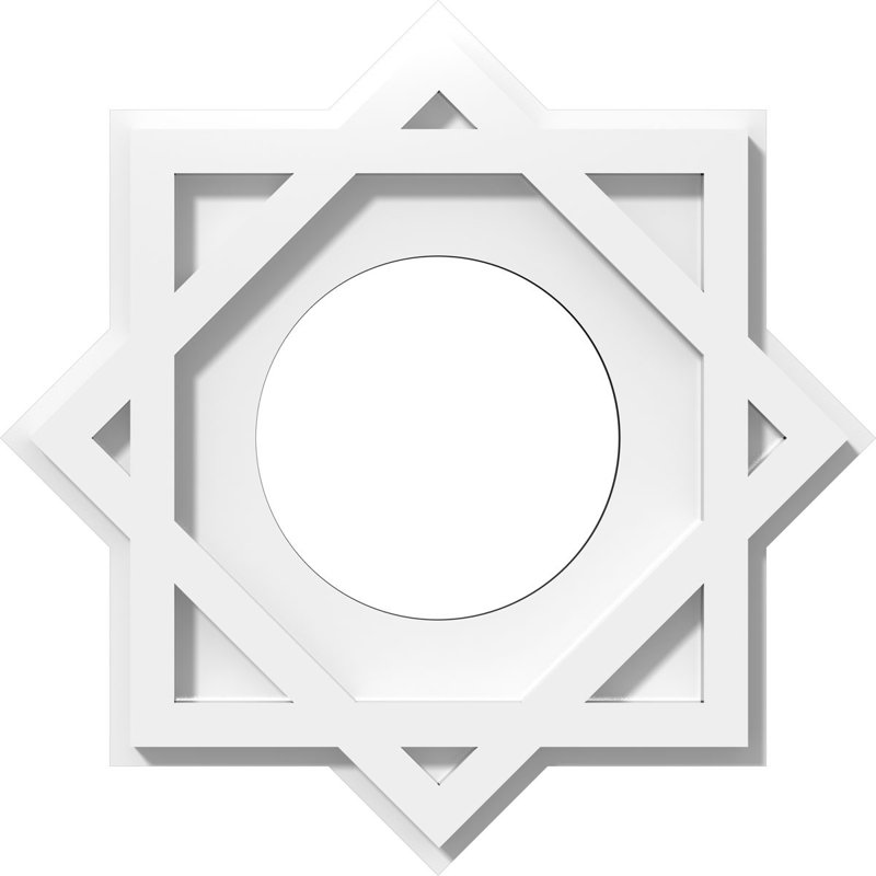 Médaillon de plafond contemporain en PVC Axel, H 12 po x l 12 po x P 1 po