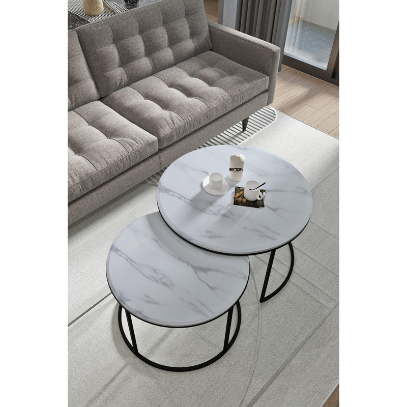 Glorias Coffee Table, White Marble