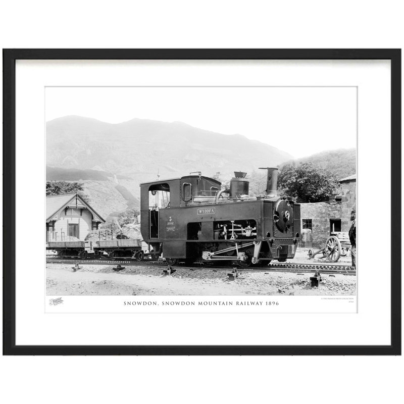 Snowdon, Snowdon Mountain Railway 1896 by Francis Frith - Single Picture Frame Print, 60cm H x 80cm W x 2.3cm D