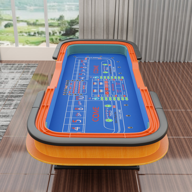 Color INO Design 10 - Player Foldable Craps Table, Blue