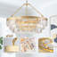 Lustre tambour en cristal 8 lumières moderne-1228186758