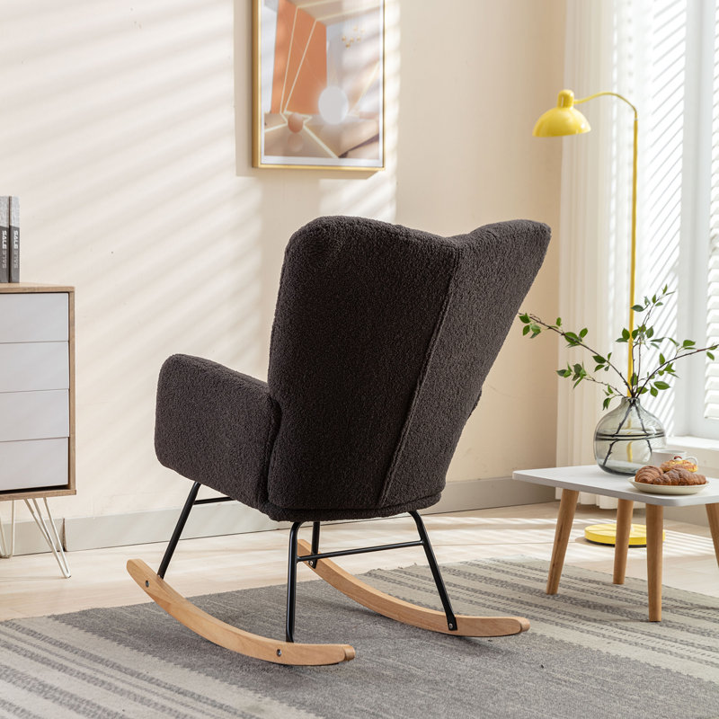Fauteuil à bascule Teddy, Gris foncé