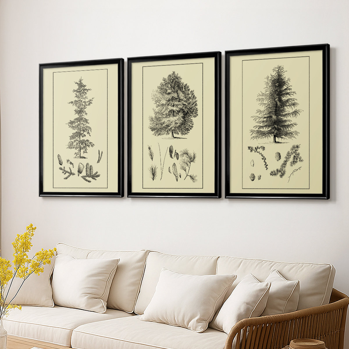 Hokku Designs Arbor Study II -Custom Framed Wrapped Gallery Canvas - 3 ...