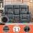 Power Reclining Sofa With Heat And Massage, Bluetooth Speakers And LED Lights, 3 Seater Dual Recliner Sofa With USB Ports And Cup Holders-1773963160