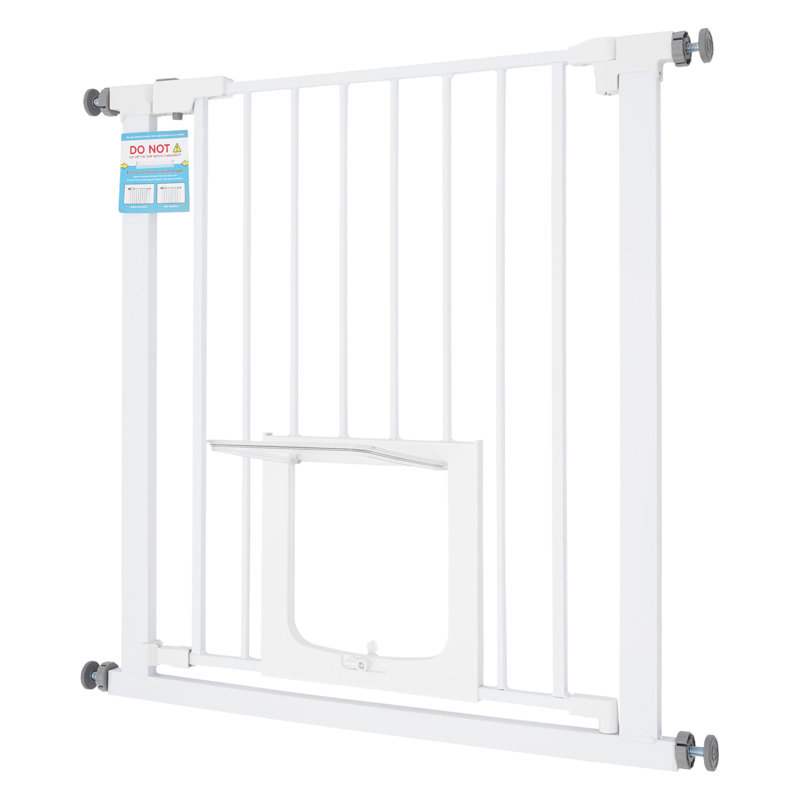 Barrière de sécurité pour bébé avec porte pour chat