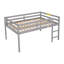 Lit mezzanine avec échelle en bois massif-1296507190