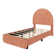Avaah Solid Wood Panel Bed with Arch Headboard with 1 Drawer End Storage