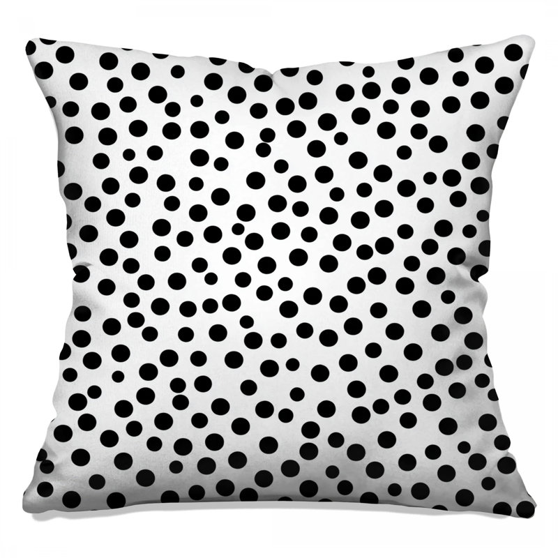 Coussin décoratif à pois, 26 po x 26 po