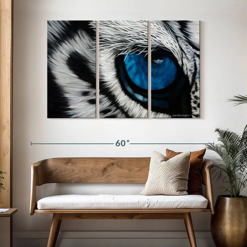 Oeil de tigre bleu Brampt, H 36 po x l 57 po