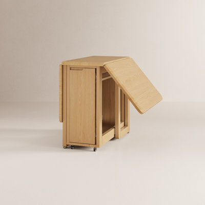 Table de salle à manger pliante en bois massif