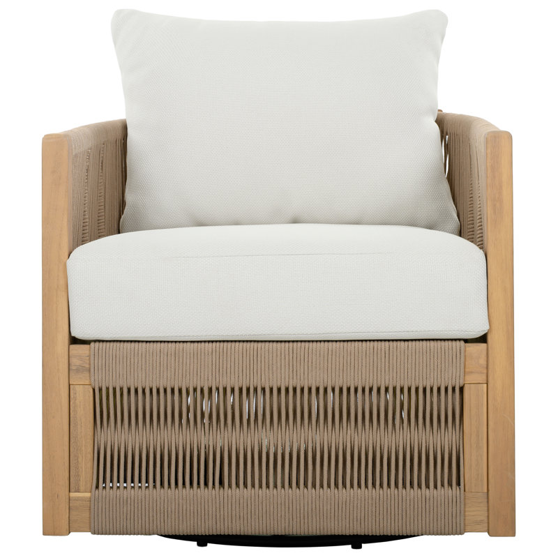Niko Swivel Lounge Chair, Ivory