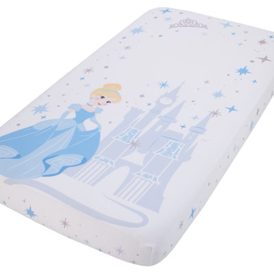 Drap-housse pour lit de bébé NoJo Disney Princess Cendrillon