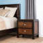Table de chevet Acacia noyer 1pc seulement