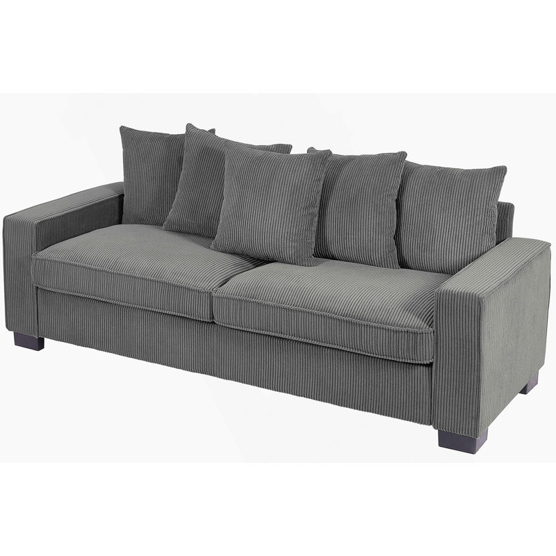 Canapé confortable avec coussins moelleux et dossier élégant pour le salon, Gris