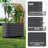 Raised Garden Bed, 60x24x28in Raised Garden Beds Outdoor with Wheels, 5ft Tall Galvanized Raised Garden Bed with Water Reservoir, Mobile Metal Planter Box Elevated Garden Bed, Grey-1543922753-1543922754
